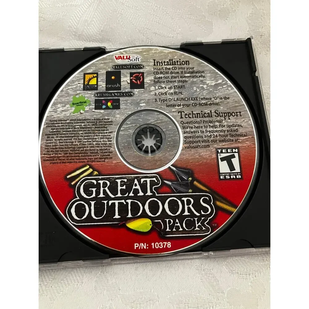 1994-1996 Great Outdoor Pack PC Cd-Rom Hunting Unlimited USA Bass Deer's Revenge